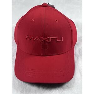 Maxfli Tour Men's Tech Cap RED 3D Logo Golf Hat Strap Back OSFM NWT NEW